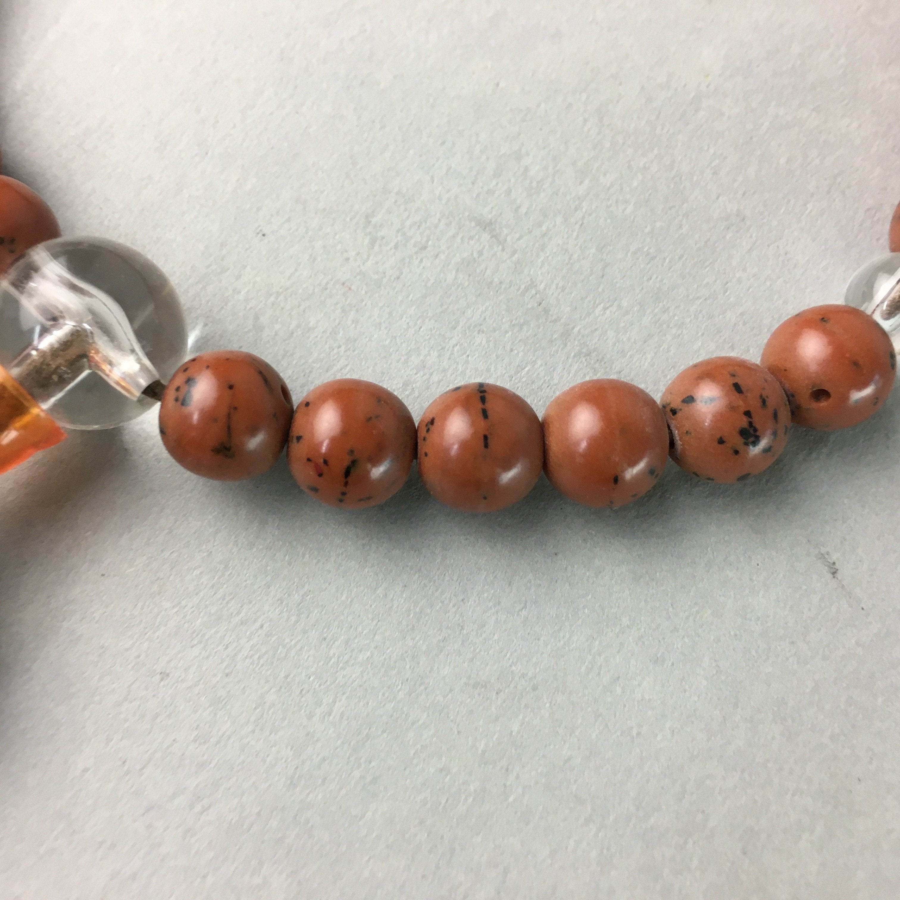 Japanese Buddhist Prayer Beads Vtg Juzu Linden Tree Seed Rosary Bracelet JZ9