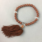 Japanese Buddhist Prayer Beads Vtg Juzu Linden Tree Seed Rosary Bracelet JZ9