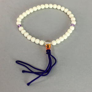 Japanese Buddhist Prayer Beads Vtg Juzu Rosary Bracelet Amulet B930