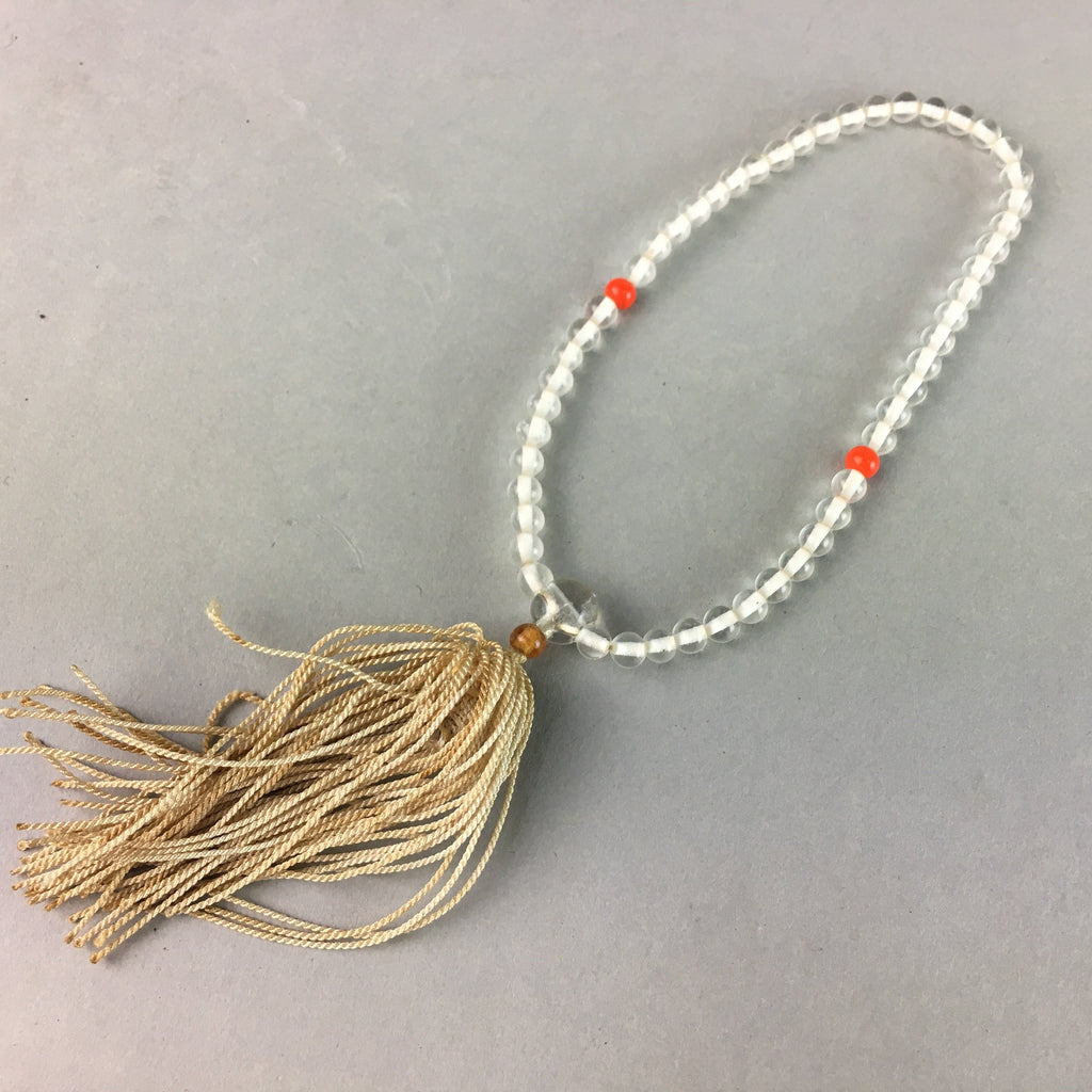 Japanese Buddhist Prayer Beads Vtg Juzu Rosary Bracelet JZ48