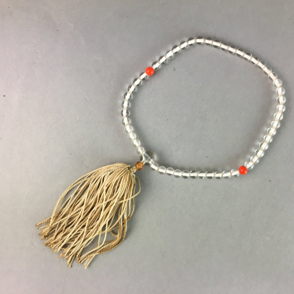 Japanese Buddhist Prayer Beads Vtg Juzu Rosary Bracelet JZ48
