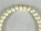 Japanese Buddhist Prayer Beads Vtg Juzu Rosary Bracelet White Beads JZ102