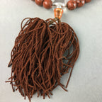 Japanese Buddhist Prayer Beads Vtg Linden Tree Seed Juzu Rosary Bracelet JZ23
