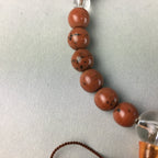 Japanese Buddhist Prayer Beads Vtg Linden Tree Seed Juzu Rosary Bracelet JZ23