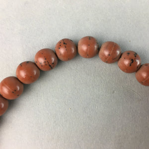 Japanese Buddhist Prayer Beads Vtg Linden Tree Seed Juzu Rosary Bracelet JZ23