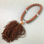 Japanese Buddhist Prayer Beads Vtg Linden Tree Seed Juzu Rosary Bracelet JZ23