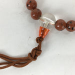 Japanese Buddhist Prayer Beads Vtg Mahogany Obsidian Style Juzu Rosary JZ73