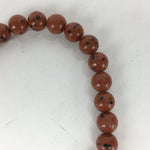 Japanese Buddhist Prayer Beads Vtg Mahogany Obsidian Style Juzu Rosary JZ73