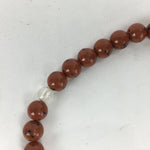 Japanese Buddhist Prayer Beads Vtg Mahogany Obsidian Style Juzu Rosary JZ73