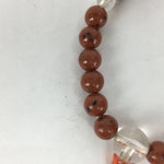 Japanese Buddhist Prayer Beads Vtg Mahogany Obsidian Style Juzu Rosary JZ73