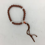 Japanese Buddhist Prayer Beads Vtg Mahogany Obsidian Style Juzu Rosary JZ73