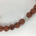 Japanese Buddhist Prayer Beads Vtg Mahogany Obsidian Style Juzu Rosary JZ74