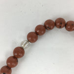 Japanese Buddhist Prayer Beads Vtg Mahogany Obsidian Style Juzu Rosary JZ74