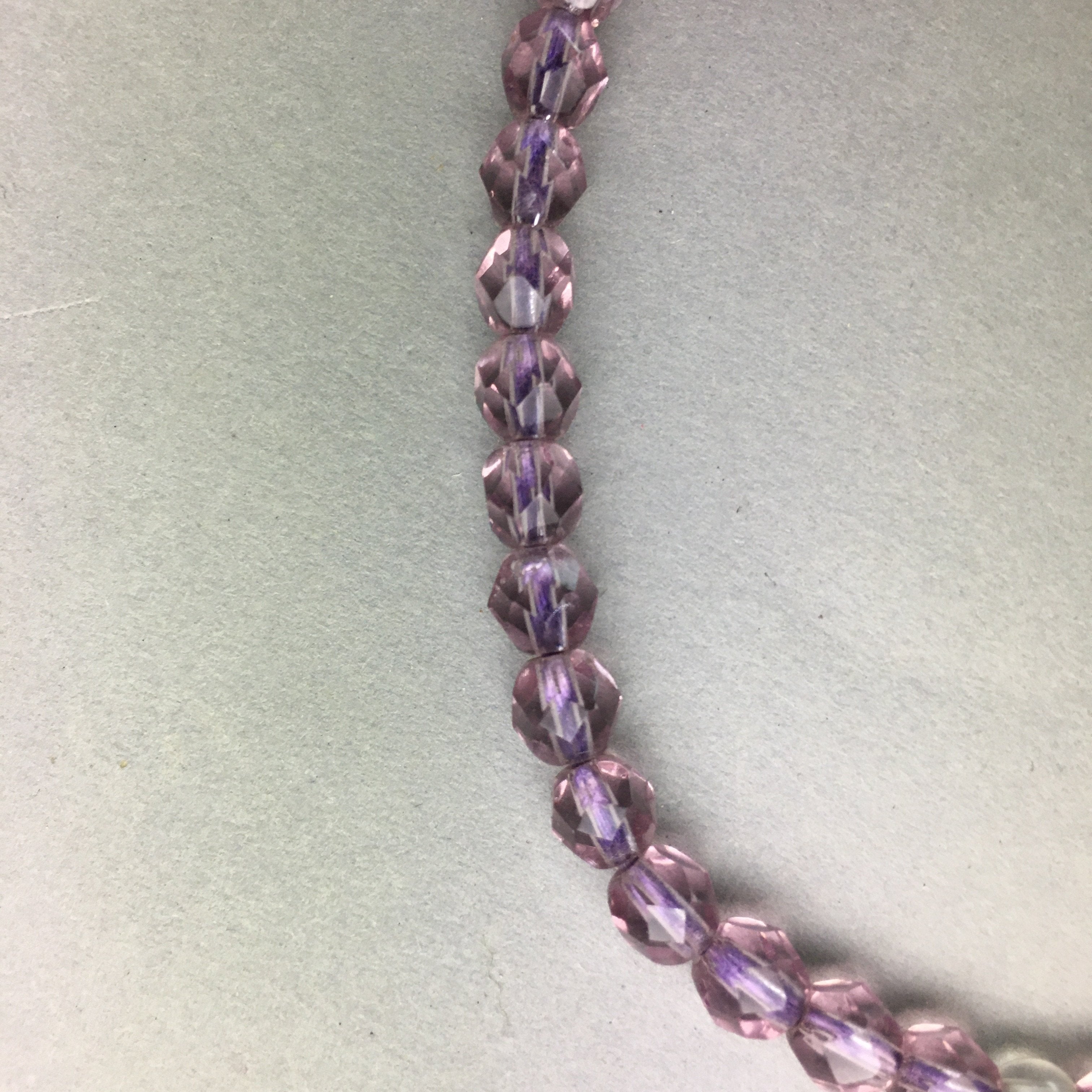 Japanese Buddhist Prayer Beads Vtg Purple Juzu Rosary Bracelet JZ21