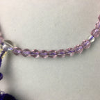 Japanese Buddhist Prayer Beads Vtg Purple Juzu Rosary Bracelet JZ21