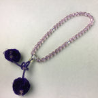 Japanese Buddhist Prayer Beads Vtg Purple Juzu Rosary Bracelet JZ21