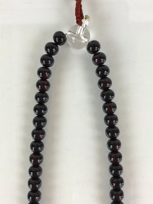 Japanese Buddhist Prayer Beads Vtg Red Sandalwood Long Juzu Bracelet JZ105