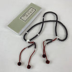 Japanese Buddhist Prayer Beads Vtg Red Sandalwood Long Juzu Bracelet JZ105