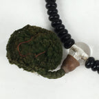 Japanese Buddhist Prayer Beads Vtg Sango Orange Black Juzu Rosary Bracelet JZ98