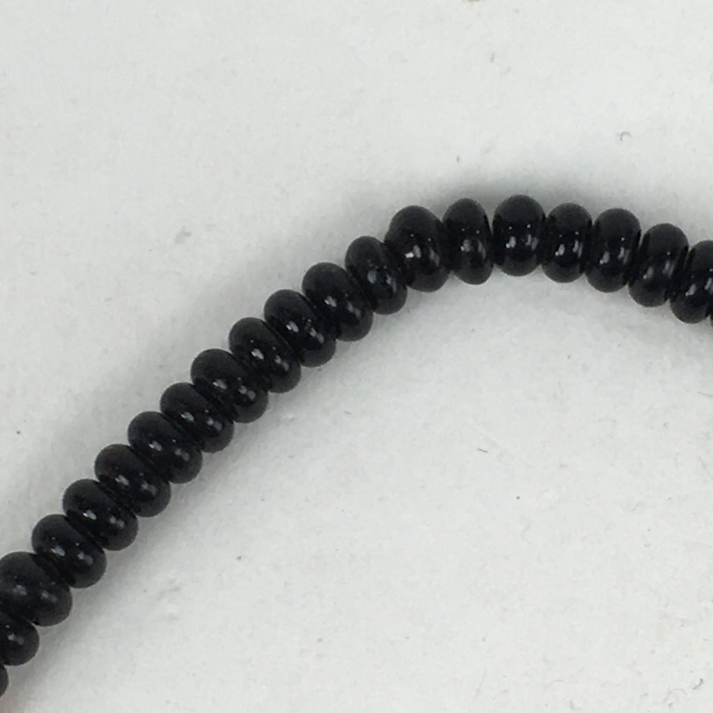 Japanese Buddhist Prayer Beads Vtg Sango Orange Black Juzu Rosary Bracelet JZ98