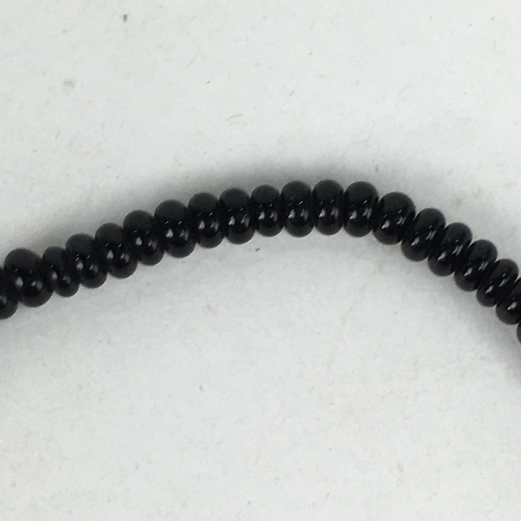 Japanese Buddhist Prayer Beads Vtg Sango Orange Black Juzu Rosary Bracelet JZ99