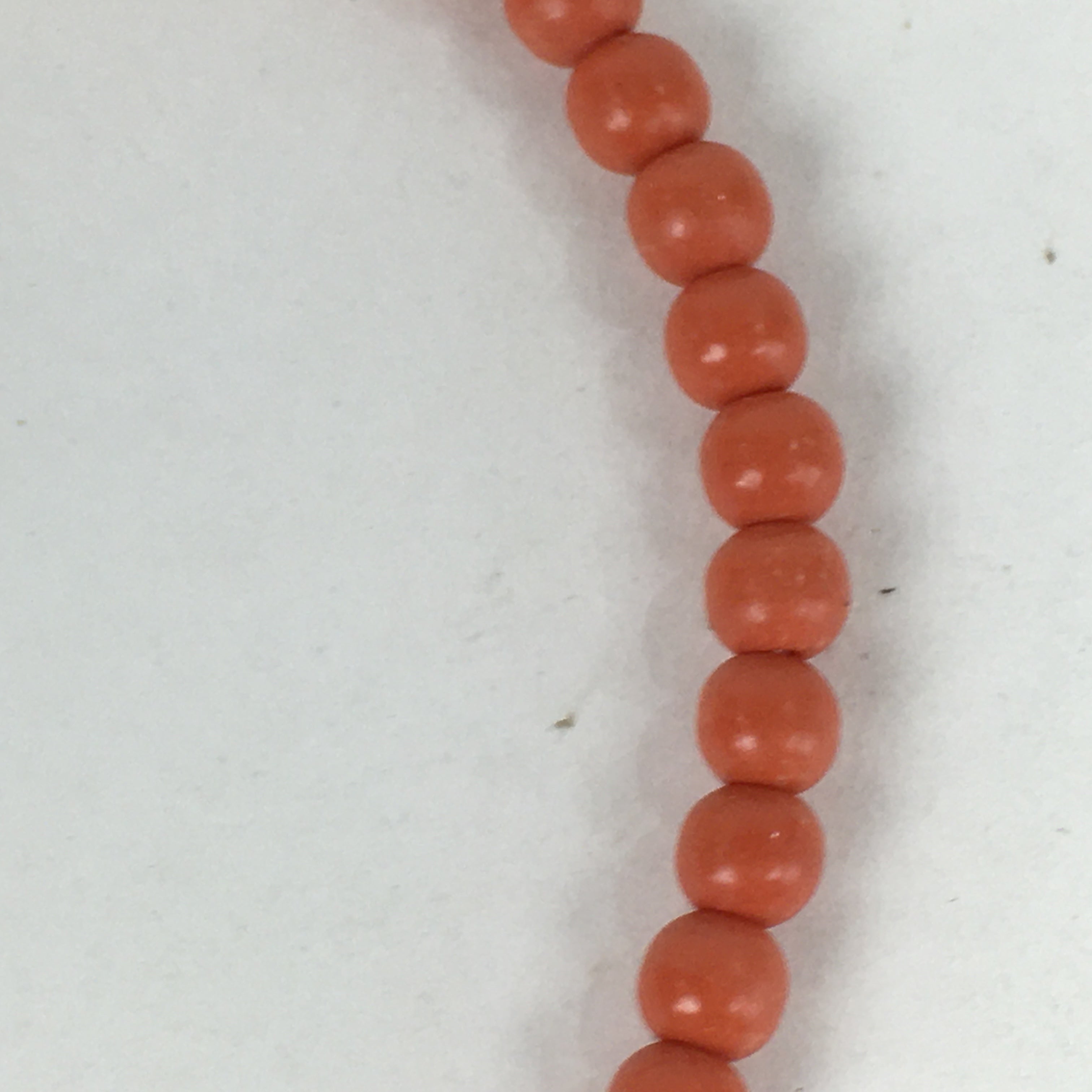 Japanese Buddhist Prayer Beads Vtg Sango Orange Juzu Rosary Bracelet JZ92