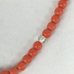 Japanese Buddhist Prayer Beads Vtg Sango Orange Juzu Rosary Bracelet JZ93