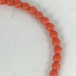 Japanese Buddhist Prayer Beads Vtg Sango Orange Juzu Rosary Bracelet JZ93