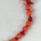 Japanese Buddhist Prayer Beads Vtg Sango Orange Juzu Rosary Bracelet JZ95