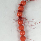 Japanese Buddhist Prayer Beads Vtg Sango Orange Juzu Rosary Bracelet JZ95