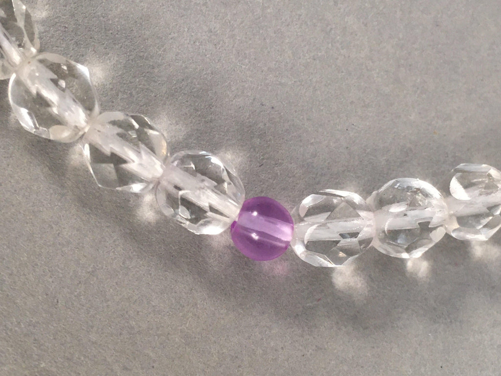 Japanese Buddhist Prayer Beads Vtg Translucent Juzu Rosary Bracelet JZ50