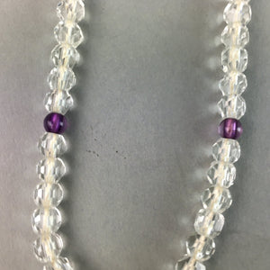 Japanese Buddhist Prayer Beads Vtg Translucent Rosary Bracelet JZ7
