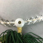 Japanese Buddhist Prayer Beads Vtg Translucent Rosary Bracelet JZ7