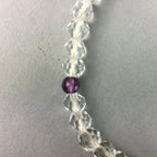 Japanese Buddhist Prayer Beads Vtg Translucent Rosary Bracelet JZ7