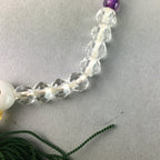 Japanese Buddhist Prayer Beads Vtg Translucent Rosary Bracelet JZ7