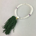 Japanese Buddhist Prayer Beads Vtg Translucent Rosary Bracelet JZ7