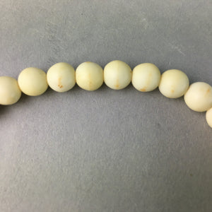 Japanese Buddhist Prayer Beads Vtg White Juzu Rosary Bracelet JZ25