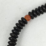 Japanese Buddhist Prayer Beads Vtg Wood Black Juzu Rosary Bracelet JZ91