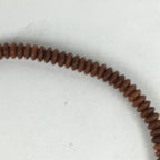 Japanese Buddhist Prayer Beads Vtg Wood Brown Juzu Rosary Bracelet JZ89