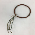 Japanese Buddhist Prayer Beads Vtg Wood Brown Juzu Rosary Bracelet JZ89