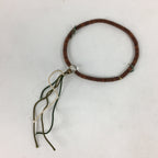 Japanese Buddhist Prayer Beads Vtg Wood Brown Juzu Rosary Bracelet JZ89