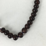 Japanese Buddhist Prayer Beads Vtg Wood Brown Juzu Small Rosary Bracelet JZ87