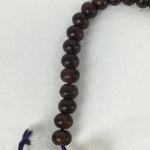Japanese Buddhist Prayer Beads Vtg Wood Brown Juzu Small Rosary Bracelet JZ87