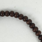 Japanese Buddhist Prayer Beads Vtg Wood Brown Juzu Small Rosary Bracelet JZ88