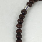 Japanese Buddhist Prayer Beads Vtg Wood Brown Juzu Small Rosary Bracelet JZ88