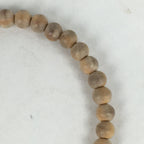 Japanese Buddhist Prayer Beads Vtg Wood White Juzu Rosary Bracelet JZ94