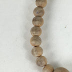 Japanese Buddhist Prayer Beads Vtg Wood White Juzu Rosary Bracelet JZ94