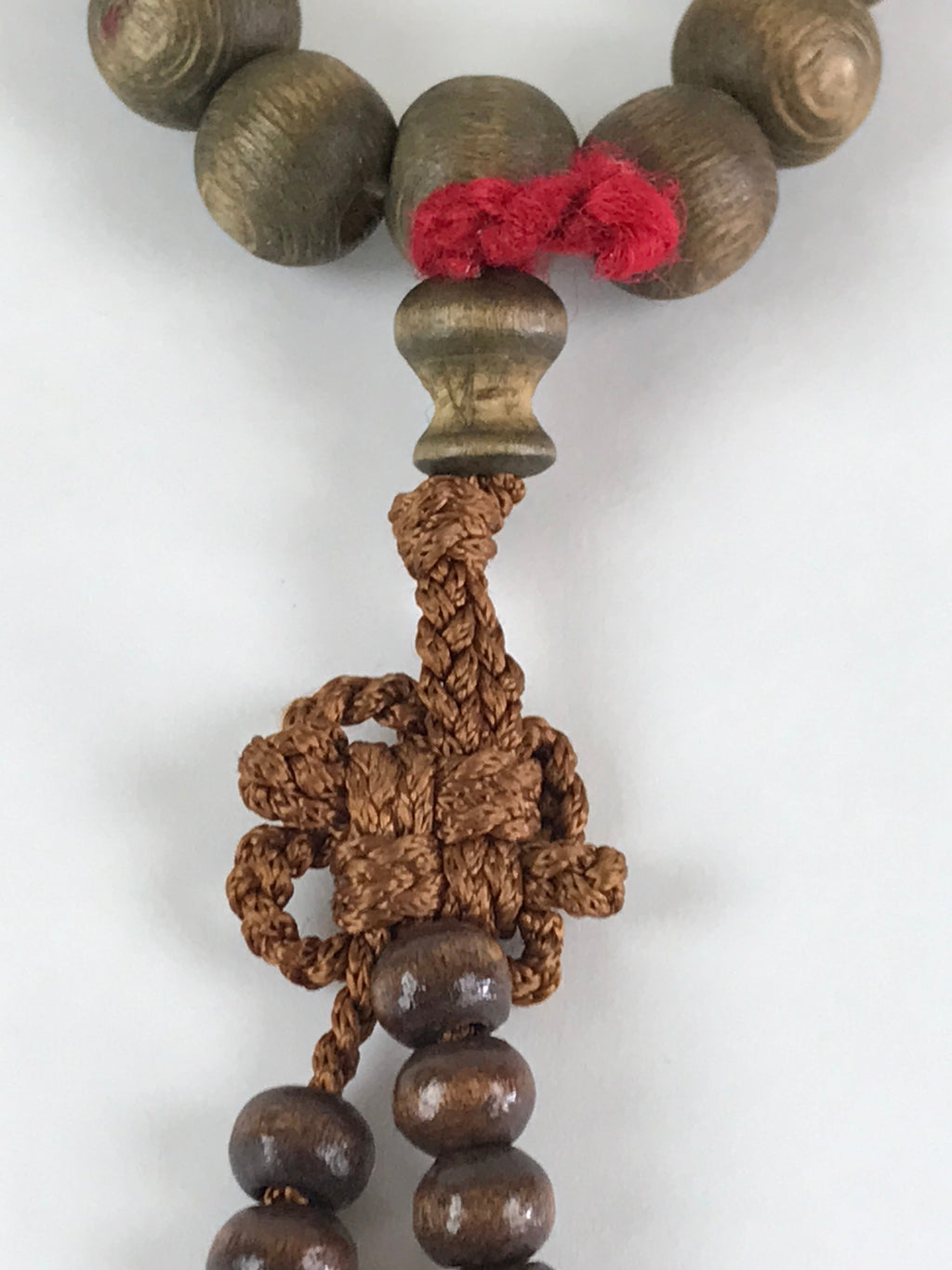 Japanese Buddhist Prayer Beads Vtg Wooden Long Juzu Rosary Bracelet JZ104