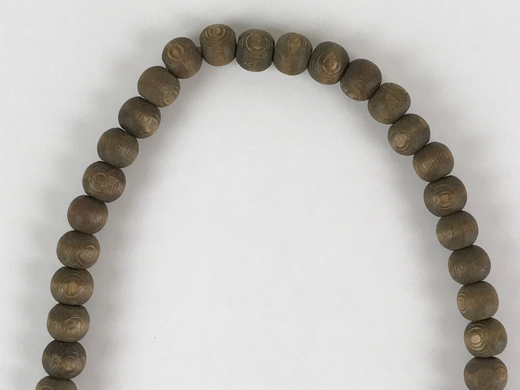 Japanese Buddhist Prayer Beads Vtg Wooden Long Juzu Rosary Bracelet JZ104