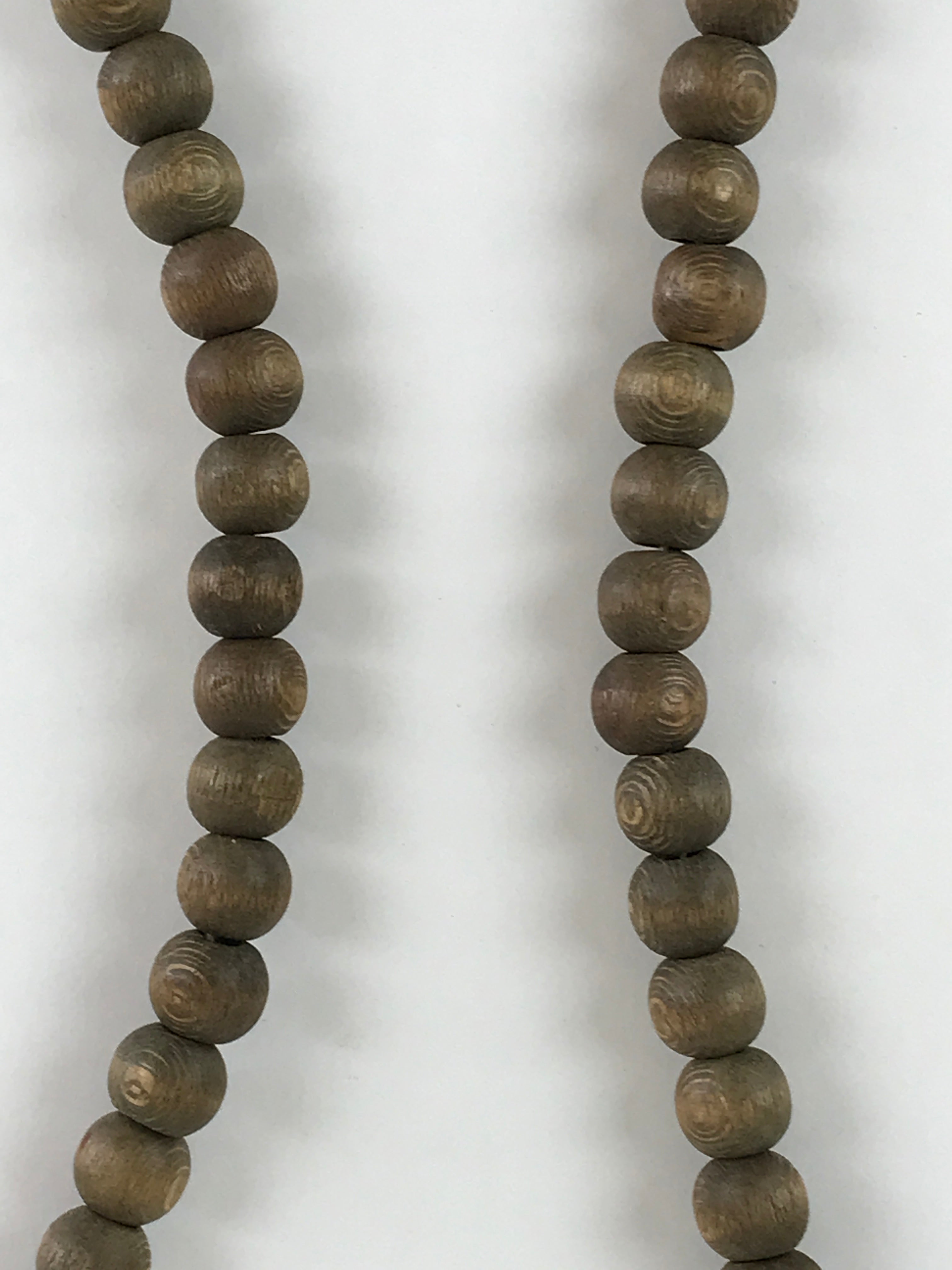 Japanese Buddhist Prayer Beads Vtg Wooden Long Juzu Rosary Bracelet JZ104